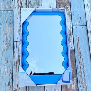 Trueliving LED Blue Wavy Hanging Mirror- NIB